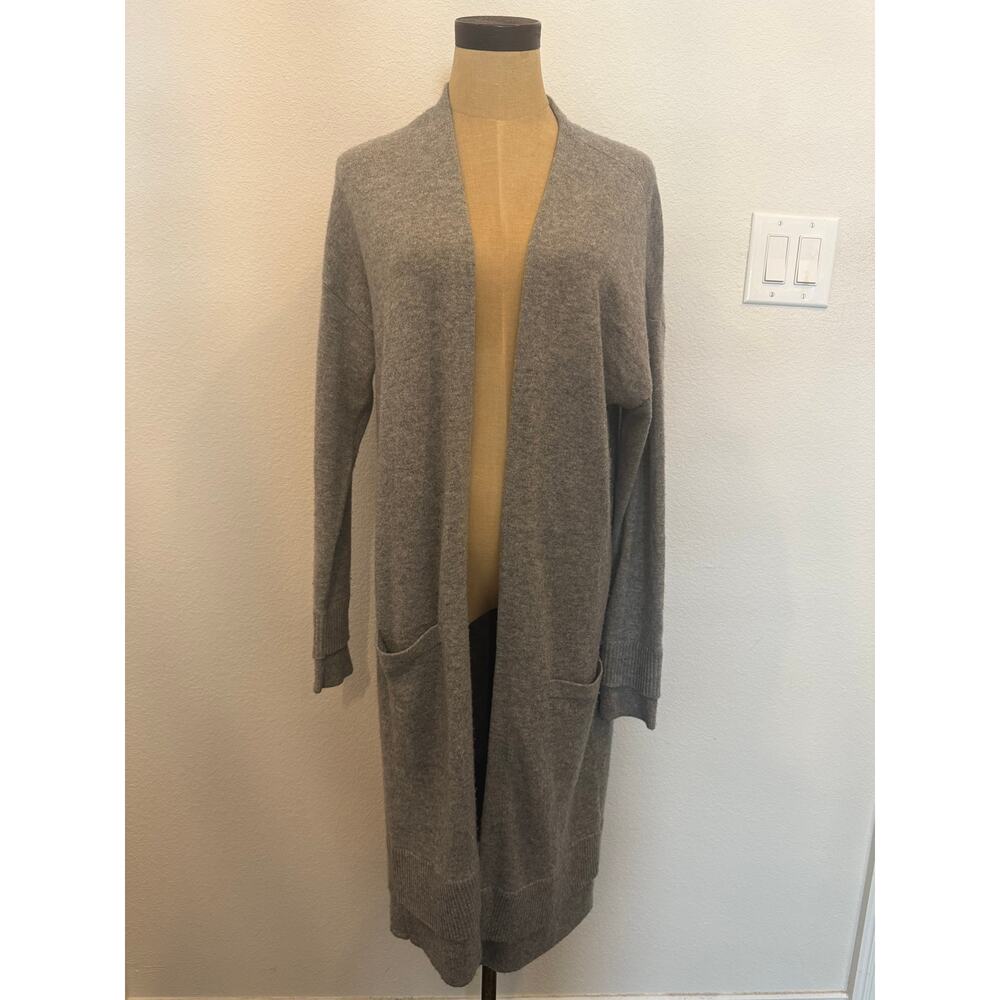 VERONICA BEARD Gray 100% Cashmere Sweater Cardigan Duster Jacket Shirt Women M